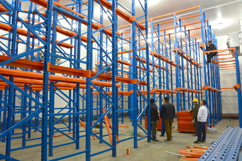 货架厂驶入式货架定做案例（食品冷库货架案例）